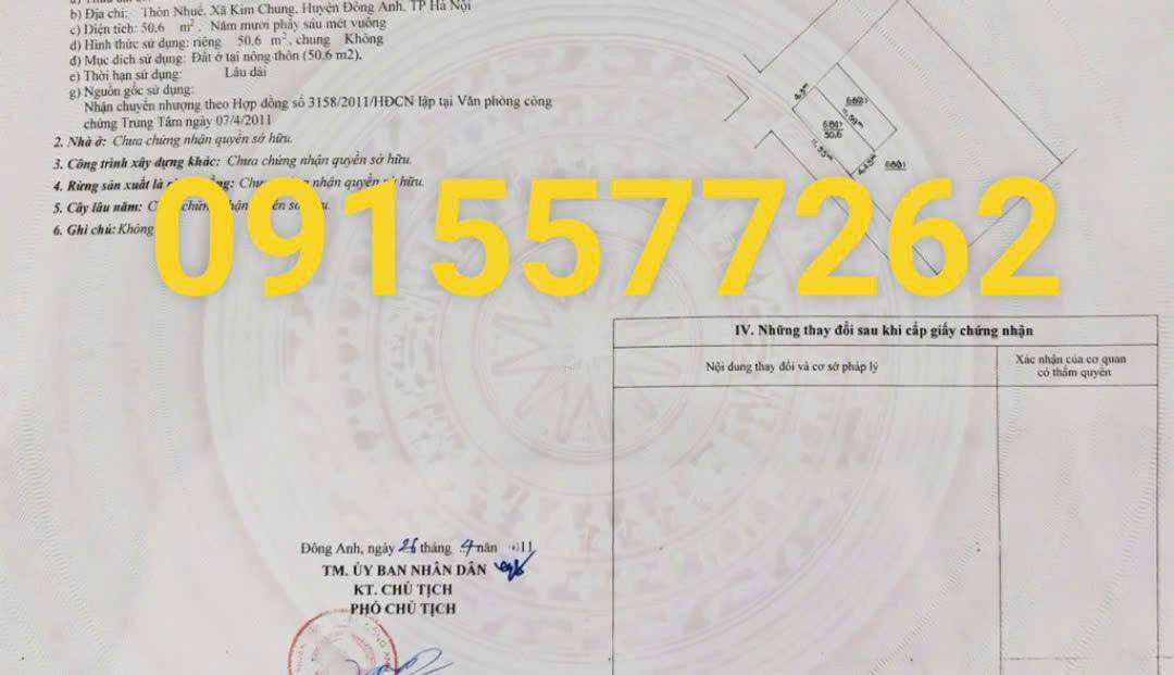 Đất góc đẹp tại Kim Chung, Đông Anh 50.6m² - Đầu tư sinh lời nhanh!