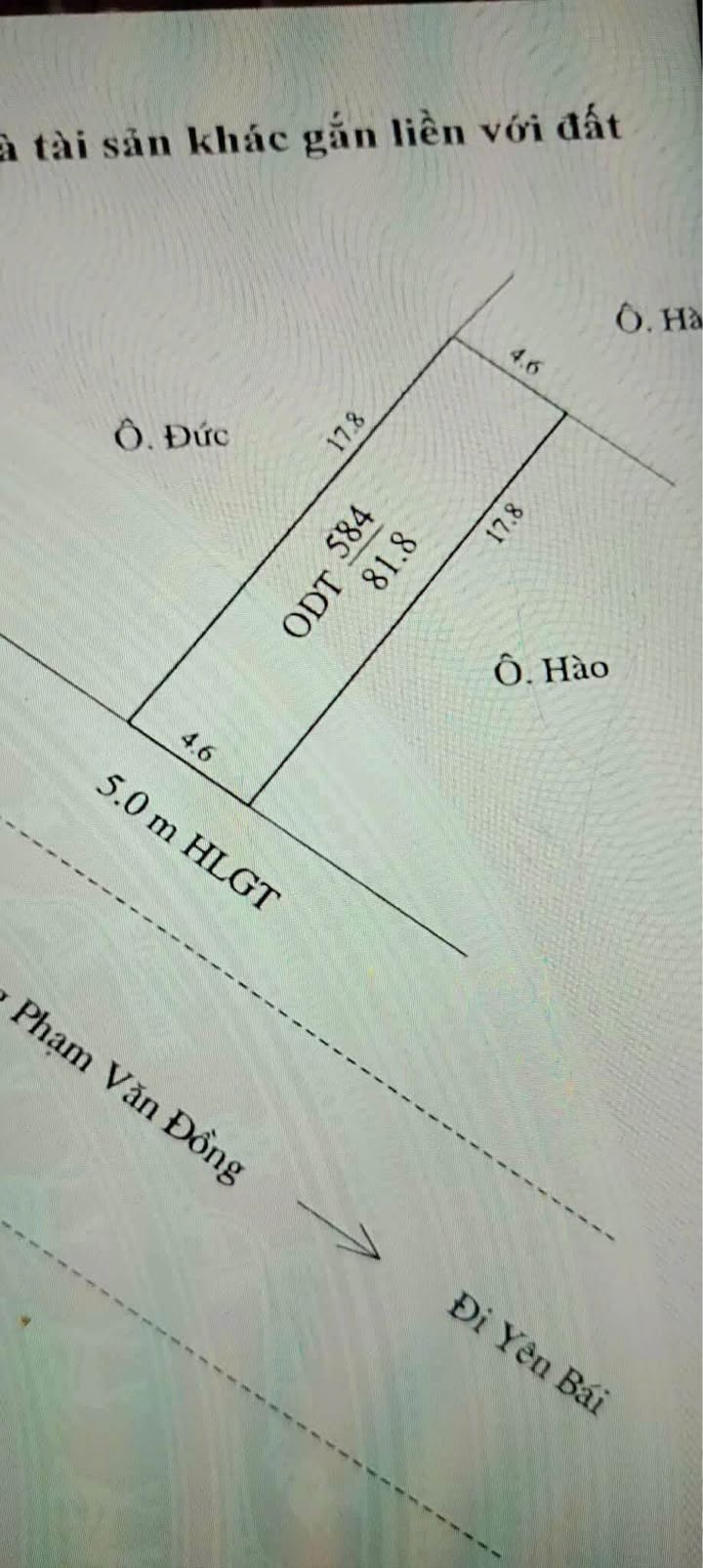 Nhà mặt đường Phạm Văn Đồng, thị trấn Cổ Phúc, 81.88m² giá 1 tỷ - Vừa ở vừa kinh doanh sầm uất!