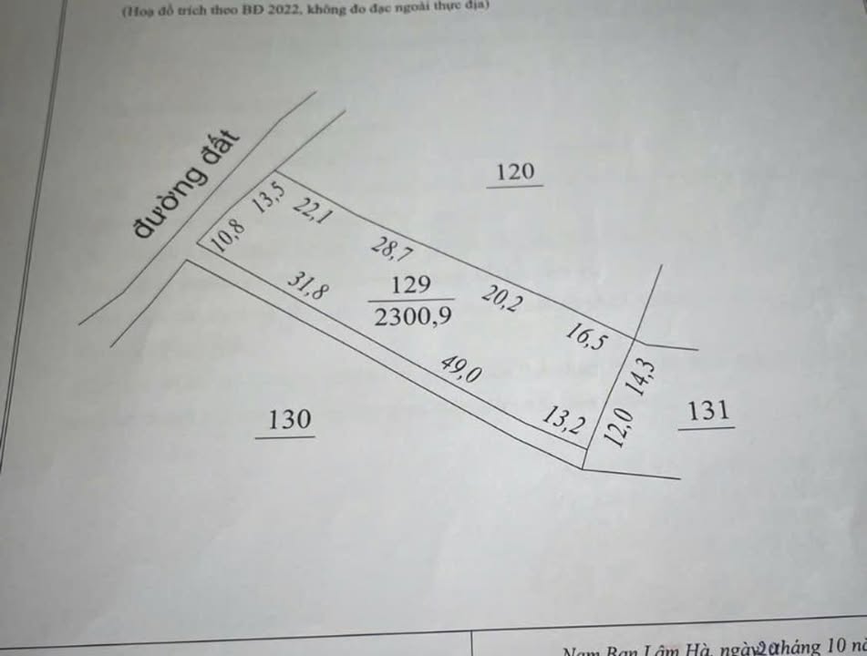 Đất Mê Linh Lâm Hà 2300m² chỉ 2.65 tỷ - Sổ đỏ chính chủ, đường 2 mặt