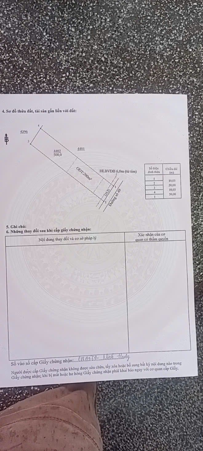 Đất thổ cư 500m² phường Minh Hưng chỉ 1 tỷ - Cơ hội đầu tư tuyệt vời!