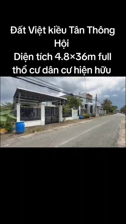 Đất nền Tân Thông Hội, Củ Chi 175m² - Giá chỉ 3 tỷ, cơ hội đầu tư tuyệt vời!