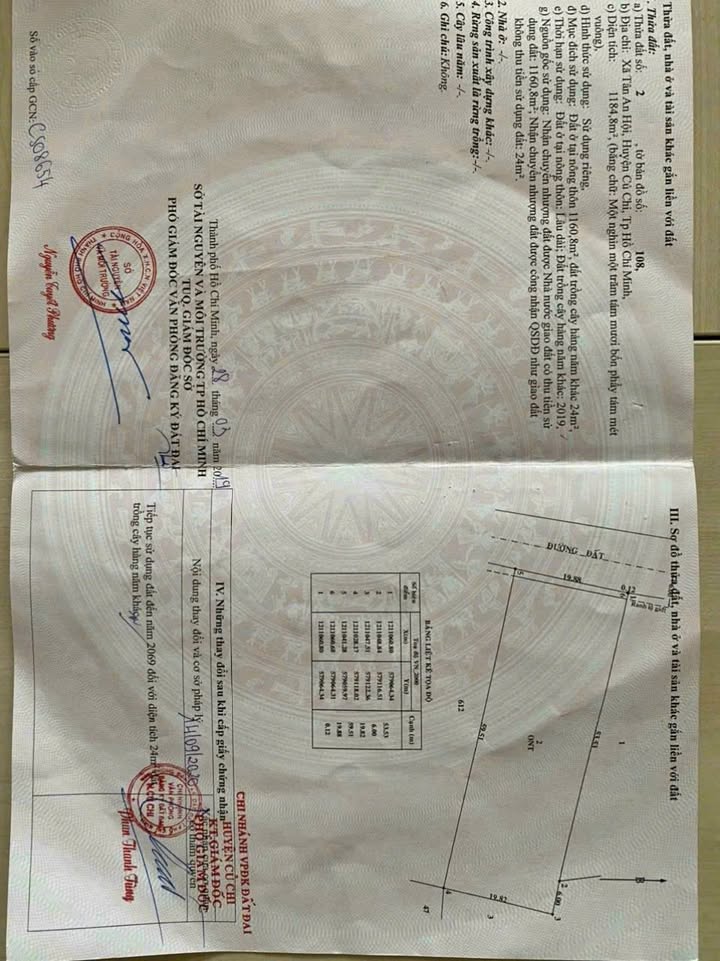 Đất thổ cư 1200m² tại đường Trần Thị Hải, Củ Chi - Giá 9.5 tỷ, hỗ trợ vay ngân hàng!