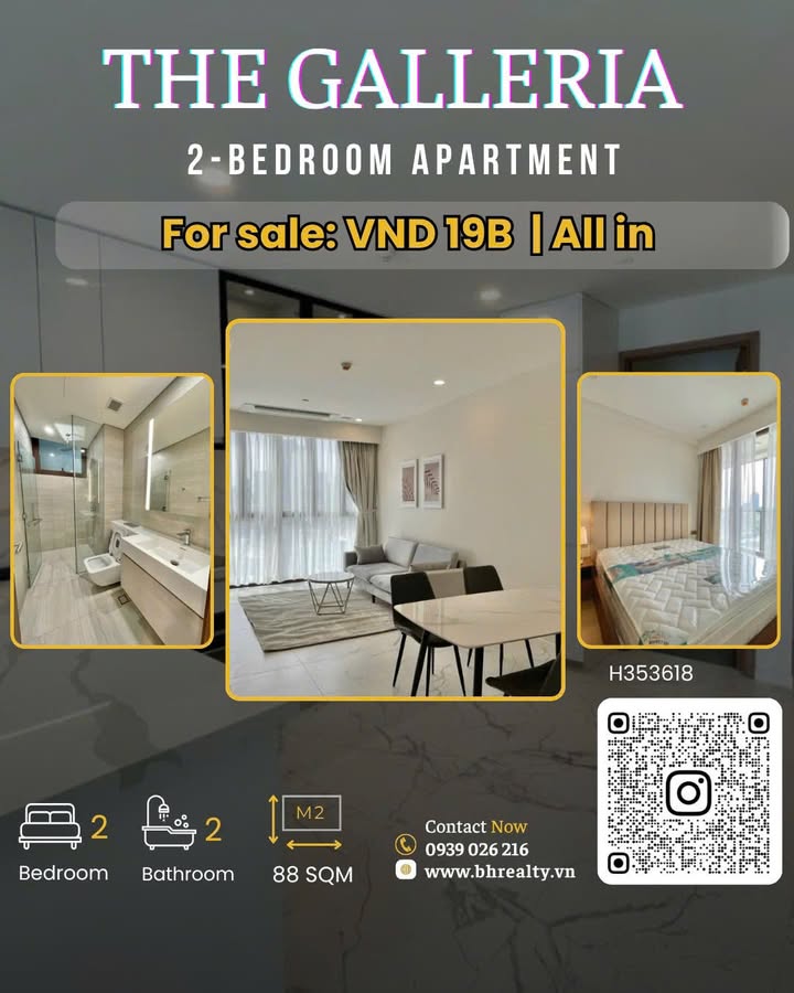 Căn hộ The Galleria Metropole Thủ Thiêm 88m² giá 19 tỷ - Full nội thất cao cấp, dọn vào ở ngay!