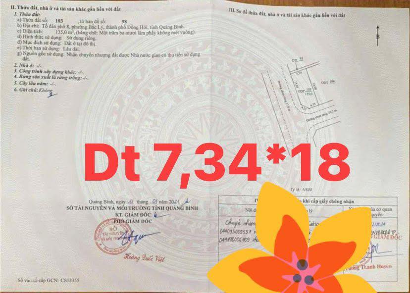 Đất nền lô góc 132m² Khu nhà ở F325 Đồng Hới - Giá 2.5 tỷ, đầu tư sinh lời!