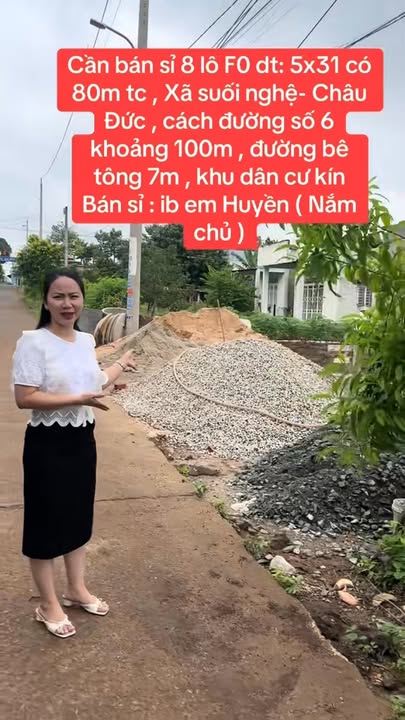 Đất nền 150m² xã Suối Nghệ, Châu Đức - Giá chỉ 1.1 tỷ, cơ hội đầu tư hấp dẫn!