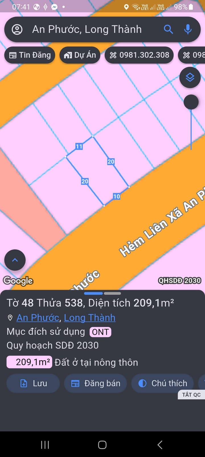 Đất nền Thung Lũng Xanh An Phước 210m² - Giá ngộp, chính chủ cần bán gấp!