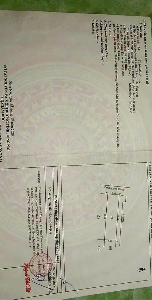 Đất nền Lộc An, Long Thành 95m² giá 1.25 tỷ - Sổ đỏ thổ cư 100%!