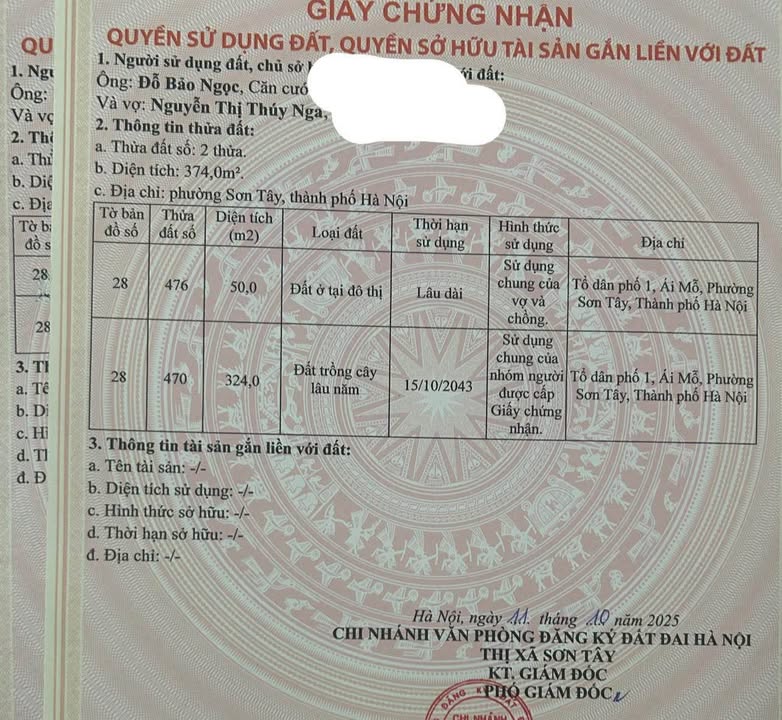 Đất nền Sơn Lộc, Sơn Tây 50m² giá 1 tỷ - Tiềm năng tăng giá cao!