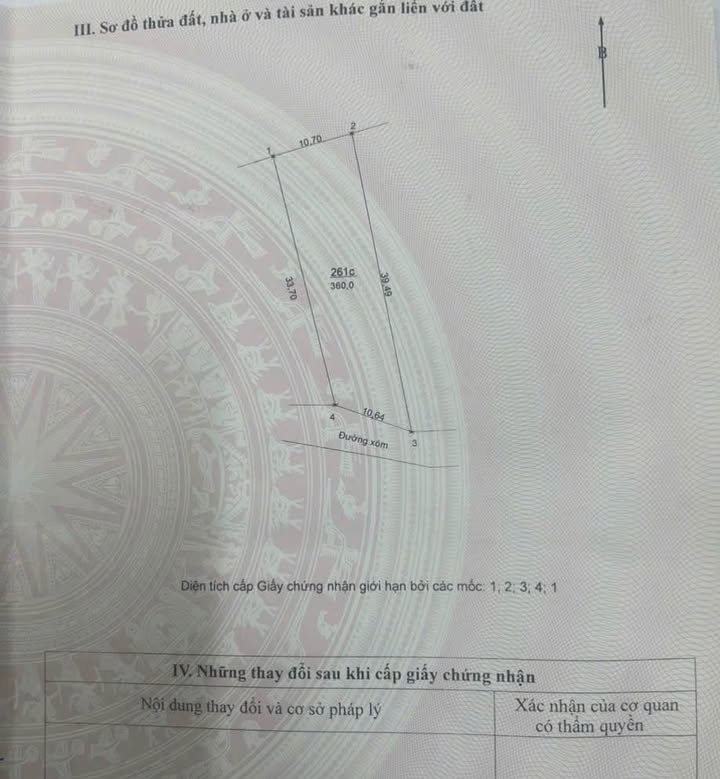 Đất thổ cư xã Ba Trại 360m² giá 1.5 tỷ - Sổ đỏ chính chủ