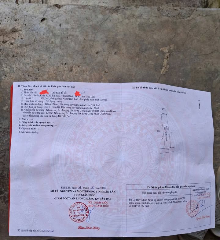 Đất thổ cư Ea Bar, Buôn Đôn 510m² giá 1.55 tỷ - Vị trí đắc địa, thuận tiện kinh doanh!