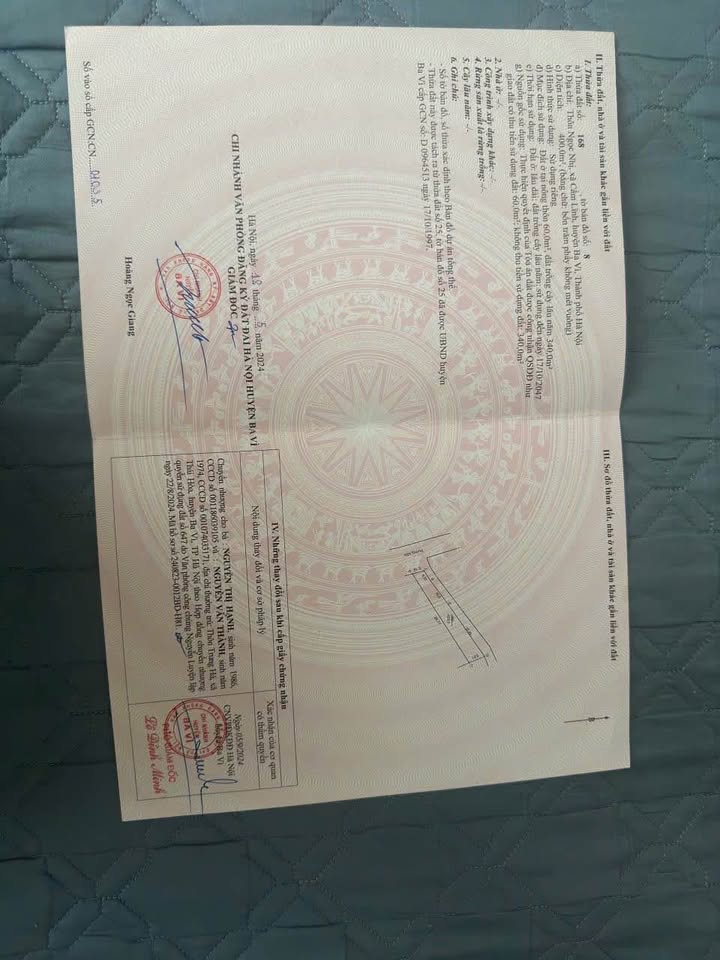 Đất nền mặt tiền 2 mặt đường thôn Ngọc Nhị, Ba Vì 400m² - Cơ hội đầu tư hấp dẫn!