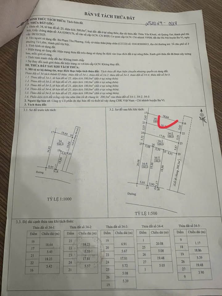 Đất thổ cư 100m² xã Quảng Oai, Ba Vì - Giá chỉ 1.3 tỷ!
