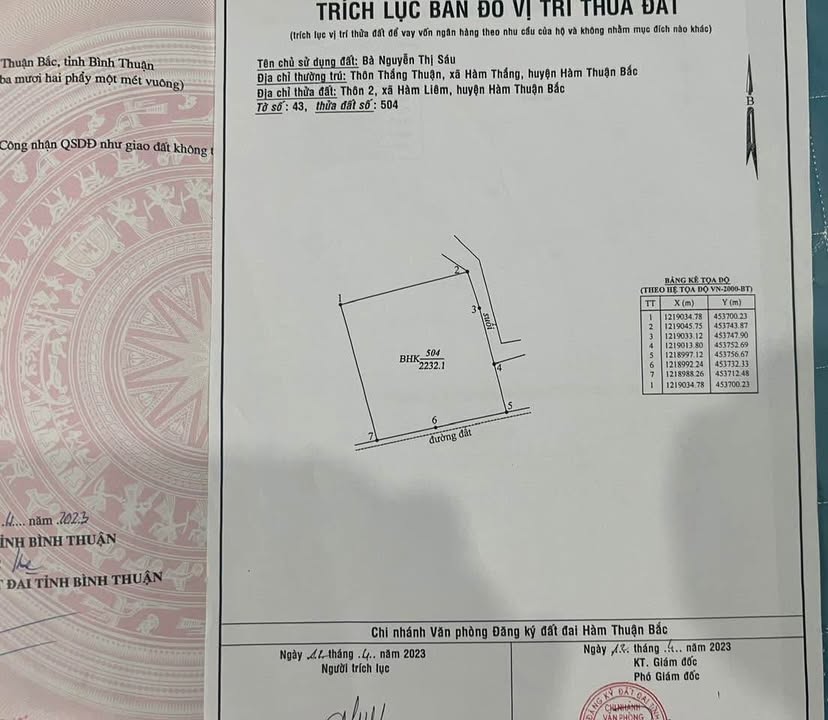 Đất Farm Thôn 2, Xã Hàm Liêm 22.000m² giá 932.8 triệu - View suối mát mẻ lý tưởng cho nghỉ dưỡng!