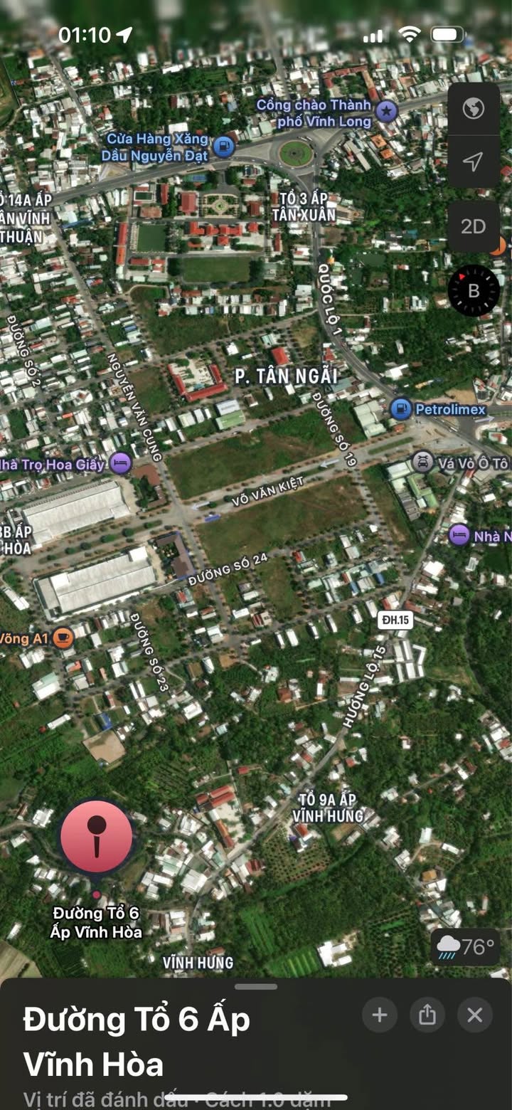 Đất nền phường Tân Ngãi Vĩnh Long 72m² giá 350 triệu - Tiềm năng sinh lời cao!