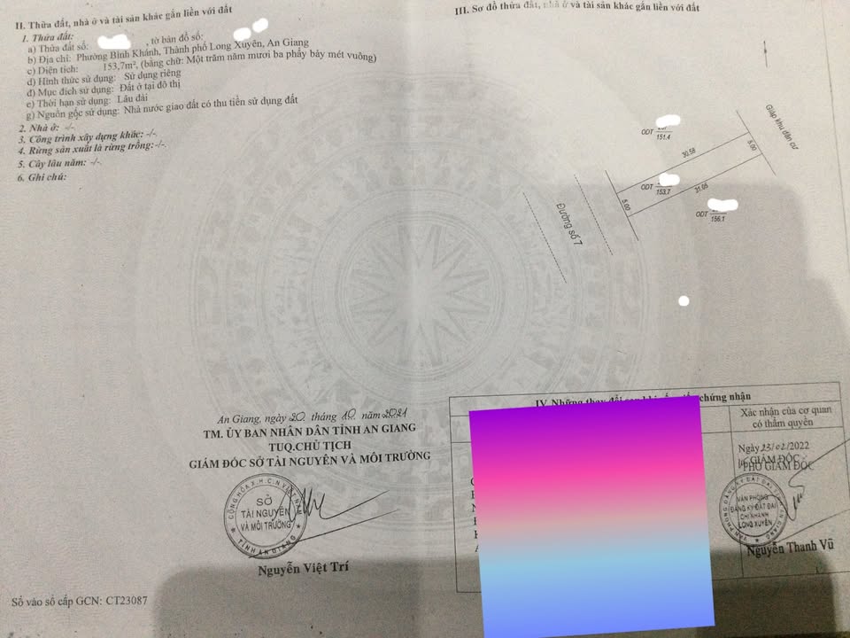 Đất nền khu Sao Mai đường Thục Phán Bình Khánh 153m² giá 3 tỷ - Cơ hội đầu tư hấp dẫn!