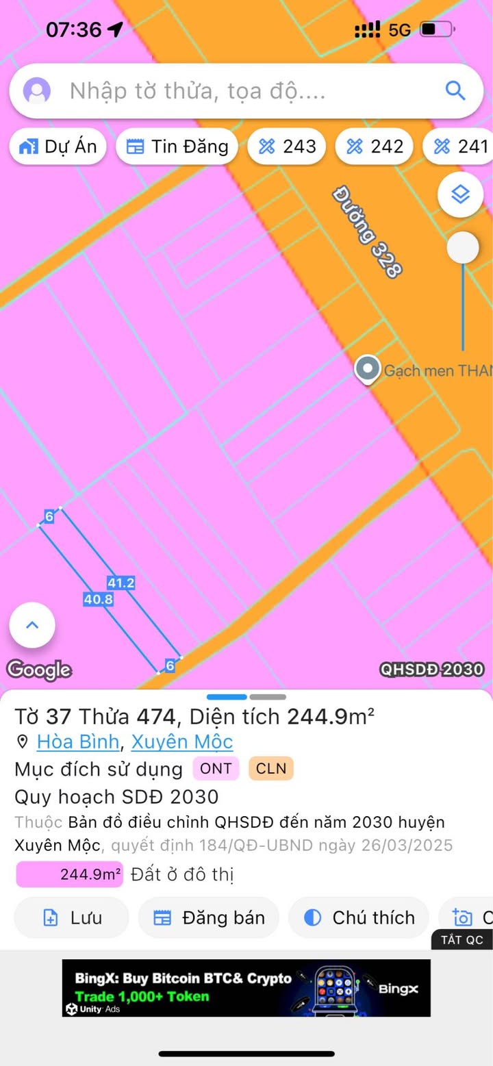 Đất nền Hòa Bình, Xuyên Mộc 246m² giá 890 triệu - Đầu tư lý tưởng!