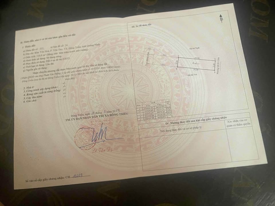 Đất quy hoạch Yên Hoà - Mạo Khê 110m² giá 1.6 tỷ - Vị trí đẹp kinh doanh