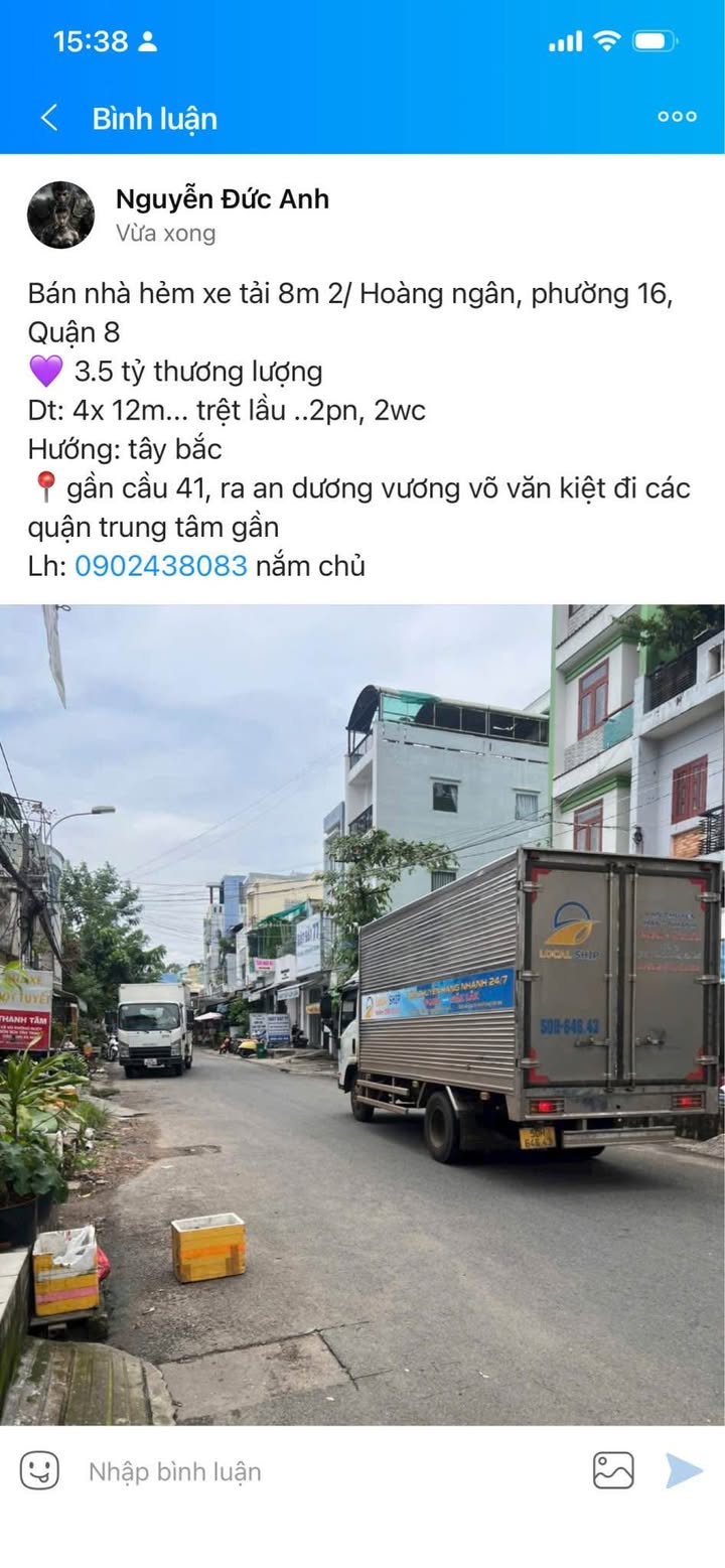 Nhà phố hẻm xe tải 8m đường Hoàng Ngân, Quận 8, 48m² giá 3.5 tỷ - Thương lượng ngay!