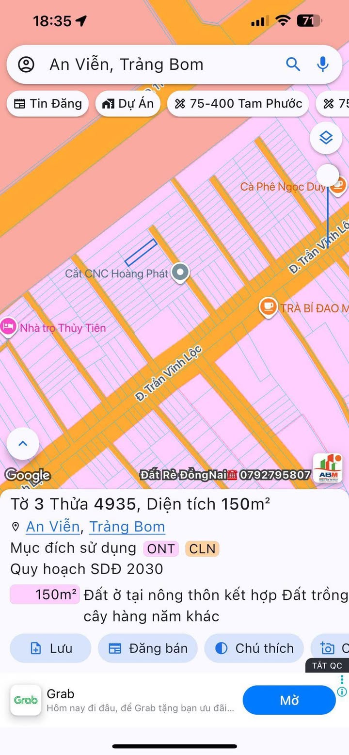 Đất nền Trảng Bom 150m² giá 1.1 tỷ - Vị trí đẹp gần KCN Giang Điền!