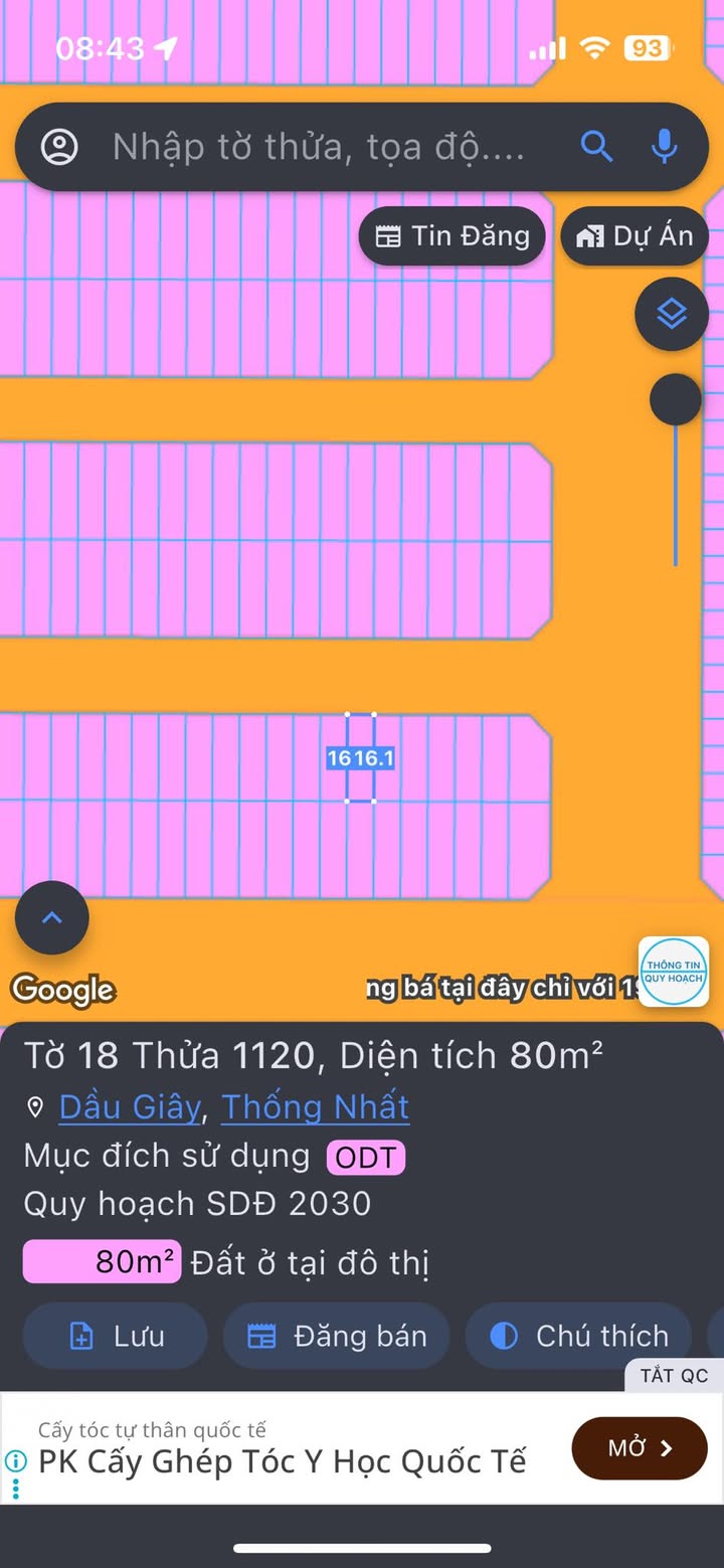 Đất nền Dầu Giây 80m² giá 1.79 tỷ - Sổ đỏ chính chủ!