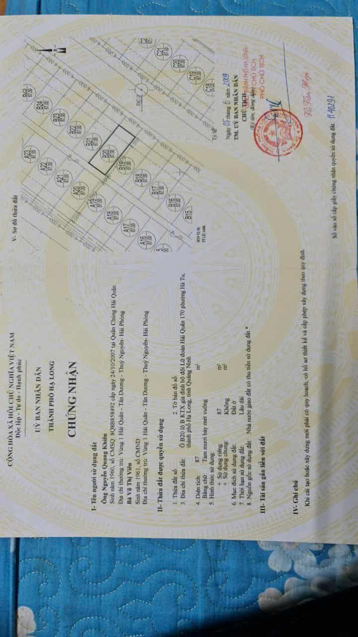 Đất lữ đoàn Hải Quân 170 Hạ Long 87m² giá 4.5 tỷ - Cơ hội đầu tư tuyệt vời!