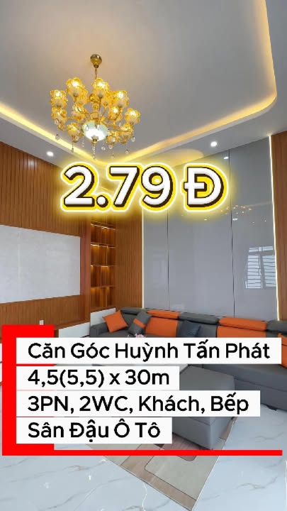 Nhà phố mặt tiền Huỳnh Tấn Phát 135m² giá 2.7 tỷ - Phù hợp vừa ở vừa kinh doanh!