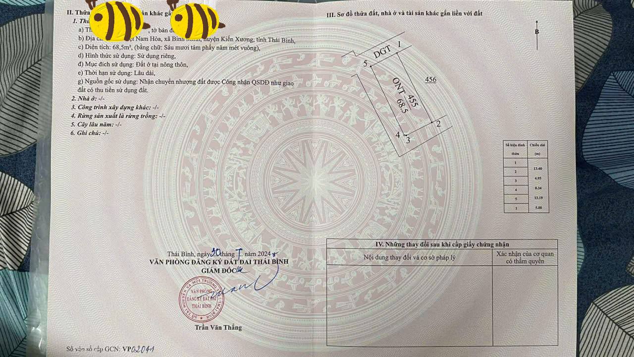 Đất nền thổ cư xã Bình Minh, Kiến Xương 70m² giá chỉ 400 triệu - Ô tô vào tận nơi!