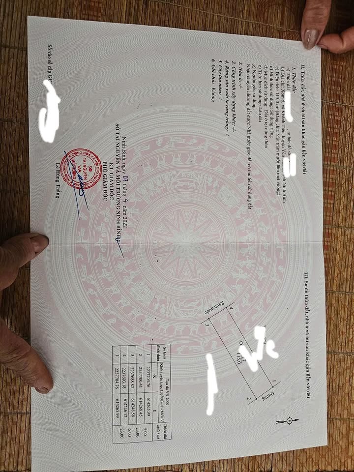 Đất nền Khánh Tiên, Yên Khánh 115m² - Giá đầu tư hấp dẫn!