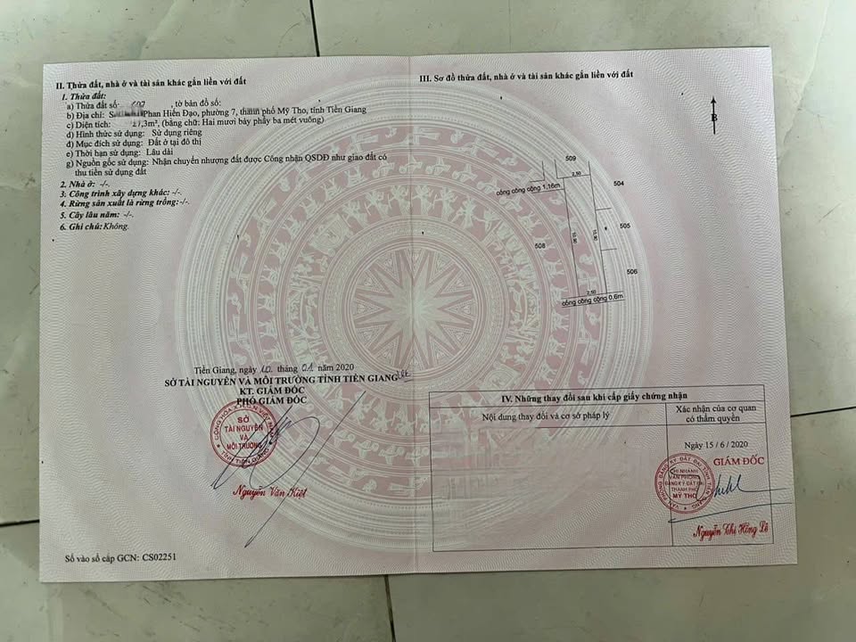 Đất nền hẻm đường Phan Hiến Đạo, Mỹ Tho 27m² giá chỉ 650 triệu - Cơ hội đầu tư hấp dẫn!