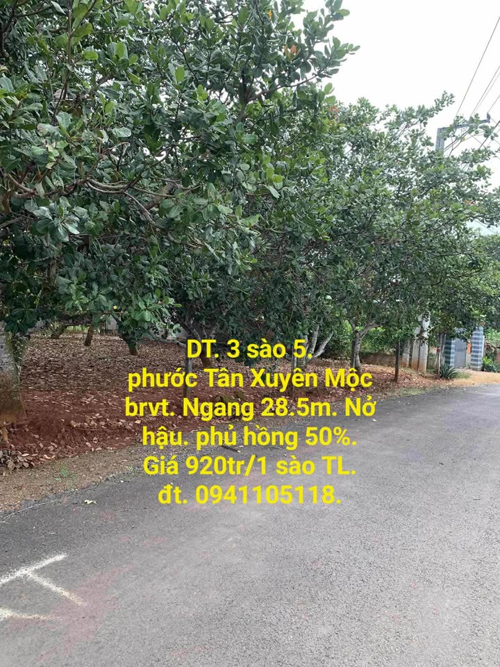 Đất Phước Tân Xuyên Mộc 3500m² giá 2.415 tỷ - Sổ hồng chính chủ, thương lượng mạnh tay!