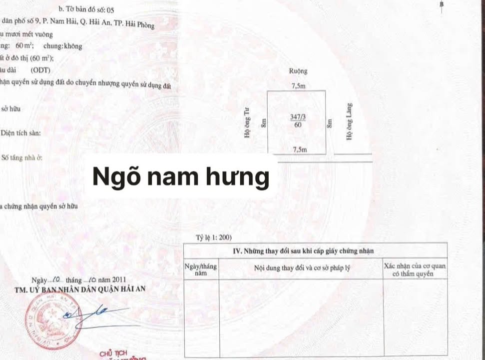 Đất nền chính chủ tại Nam Hải, Hải An 60m² giá chỉ 1.2 tỷ - Cơ hội đầu tư hấp dẫn!