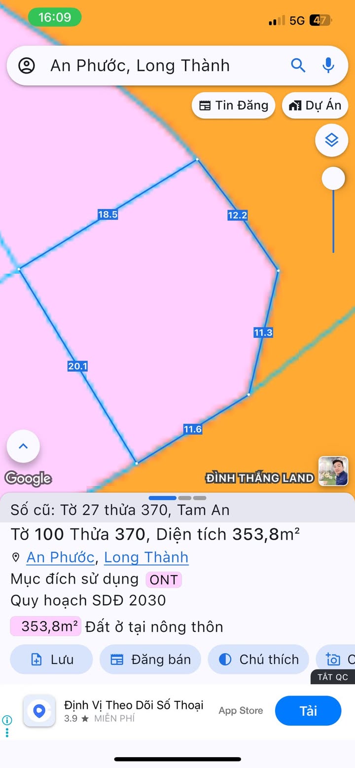 Đất nền KDC SONADEZI Tam An 353m² - Lô góc 2 mặt tiền, vị trí đắc địa!