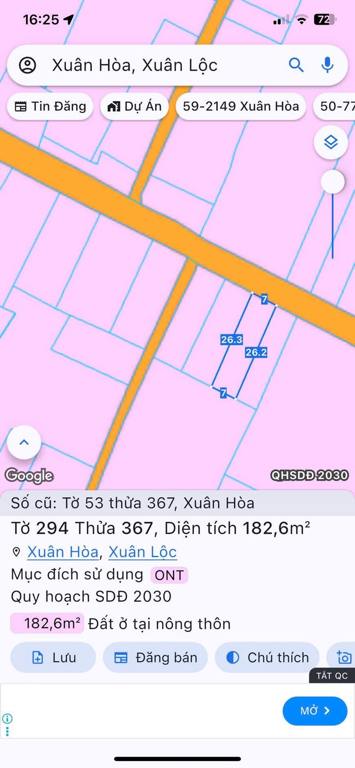 Đất nền Xuân Hòa, huyện Xuân Lộc, 182m² giá 900 triệu - Vị trí đẹp, giao thông thuận tiện!