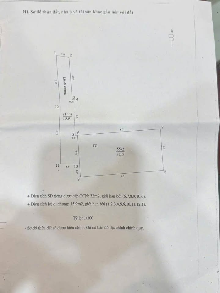 Đất nền ngõ 279 Đội Cấn, quận Ba Đình 32m² - Pháp lý rõ ràng, giá đầu tư!
