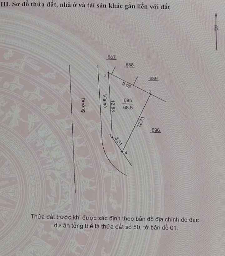 Đất dịch vụ Di Trạch, Hoài Đức 68.5m² - Vị trí đắc địa, giá đầu tư hấp dẫn!
