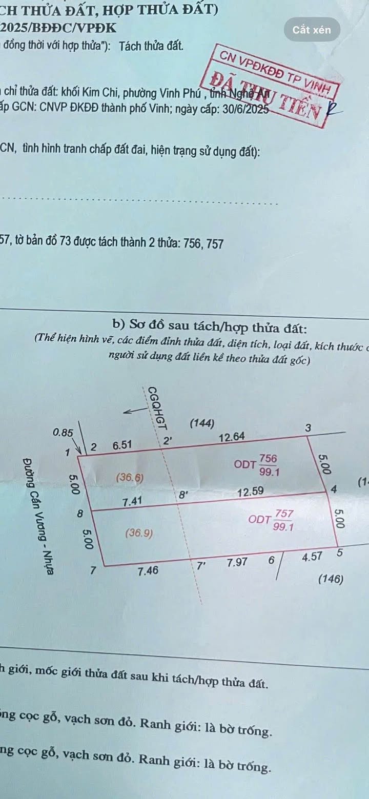 Đất Nghi Ân mặt đường Cần Vương 95m² giá 2.5 tỷ - Đầu tư sinh lời ngay!