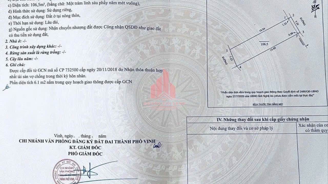 Đất nền Nghi Kim Vinh 106m² giá thỏa thuận - Đường thông thoáng, tiện ích đầy đủ!