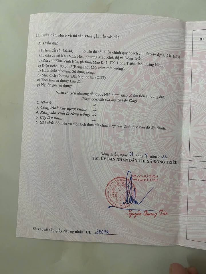 Đất nền Vĩnh Hòa 100m² giá 800 triệu - Cơ hội đầu tư sinh lời hấp dẫn!