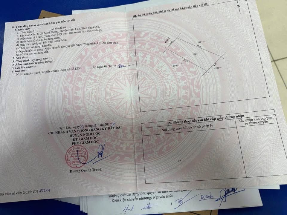 Đất nền Xóm 8 - Vinh Lộc, TP Vinh 185m² giá 2.55 tỷ - Vị trí đầu tư lý tưởng!