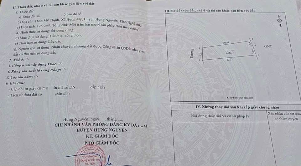 Đất nền Hưng Mỹ, Hưng Nguyên 239m² giá chỉ 16xx - Sổ đỏ chính chủ!