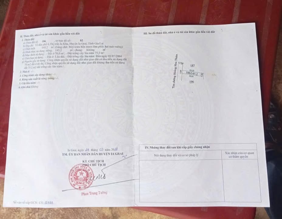 Đất nền 145m² tại đường Hoàng Hoa Thám, thị trấn Ia Kha chỉ 600 triệu - Cơ hội đầu tư tuyệt vời!