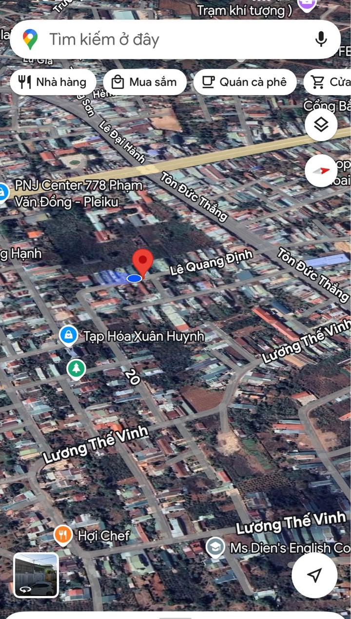 Đất nền mặt tiền Lê Quang Định, Pleiku 140m² - Giá chỉ 1.6 tỷ VND!