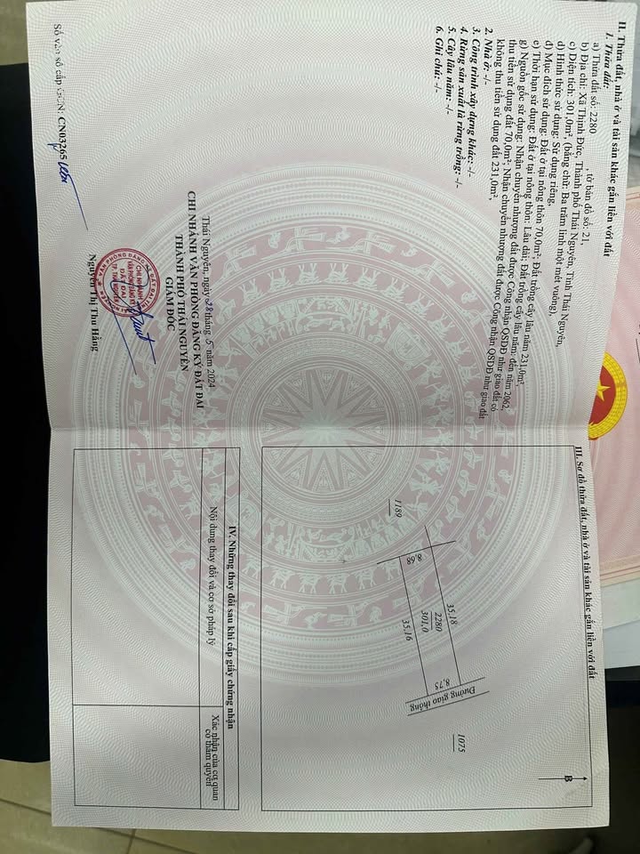 Đất nền Thịnh Đức, Thái Nguyên 301m² giá 1.1 tỷ - Vị trí siêu đẹp, đầu tư sinh lời!