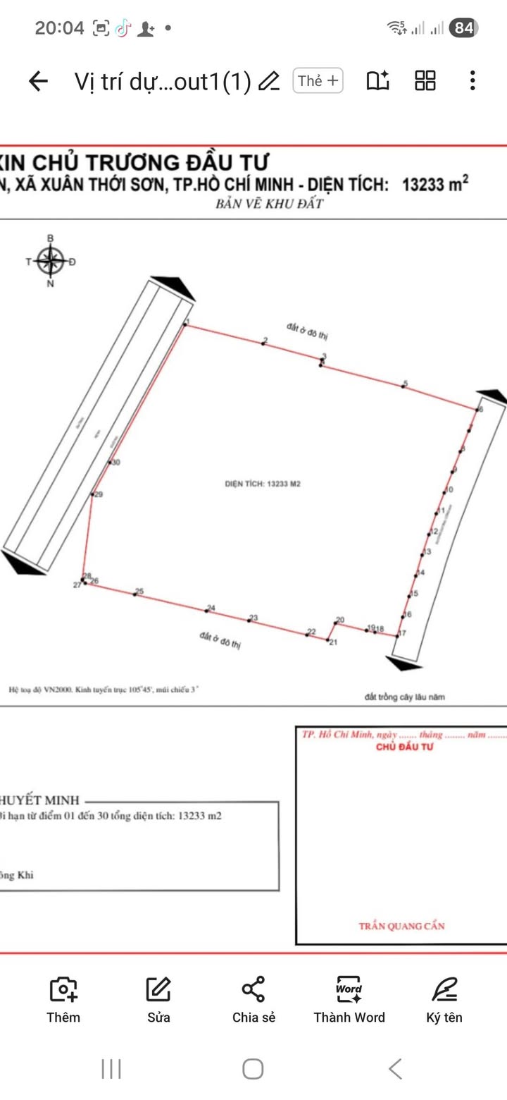 Đất mặt tiền Dương Công Khi, Hóc Môn 13.233m² giá 295 tỷ - Cơ hội đầu tư tiềm năng!