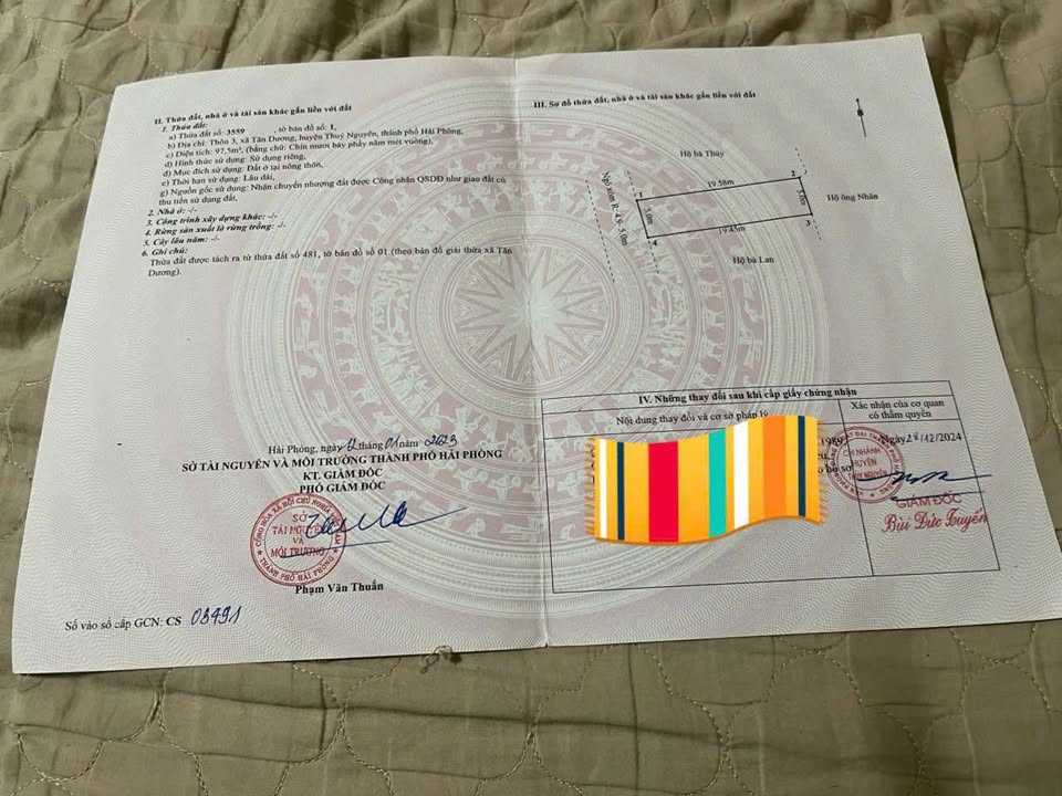 Đất thổ cư Tân Dương, Thủy Nguyên 97m² giá 300 triệu - Đầu tư sinh lời ngay!