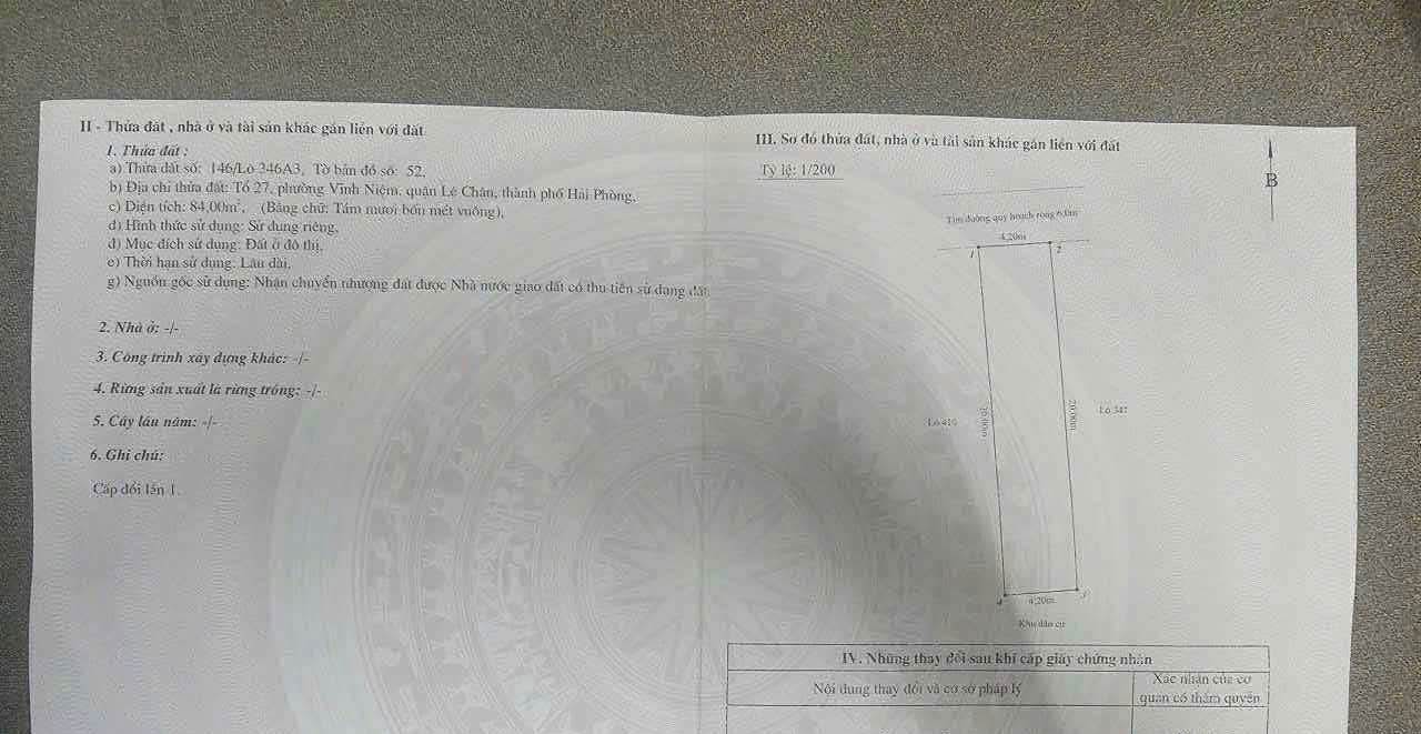 Đất nền Vĩnh Niệm 84m² giá 6.468 tỷ - Vị trí đắc địa gần Vin Marina!