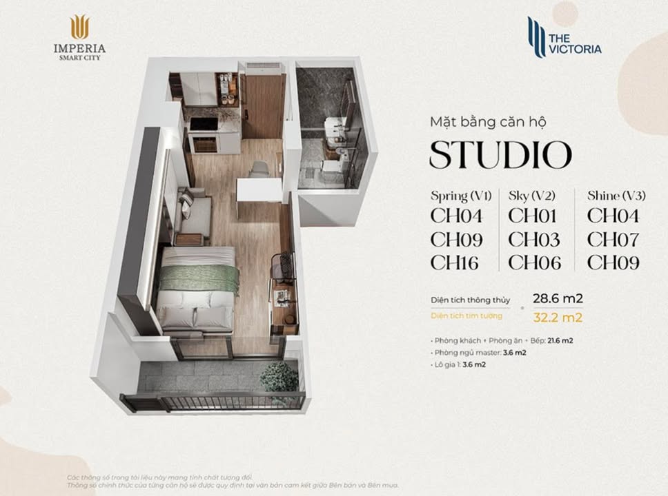 Căn hộ chung cư V1 Tây Mỗ 27m² giá 3.1 tỷ - Hướng Đông mát mẻ, nhận nhà T6/2027!