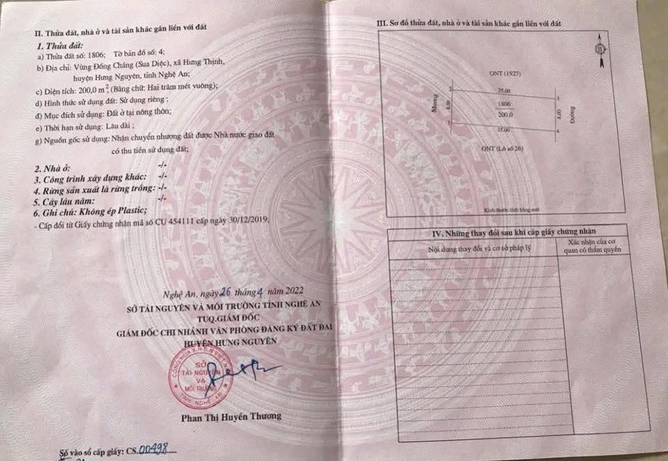 Đất nền Hưng Tây 200m² - Gần cây xăng Ngã Tư đường tránh Vinh