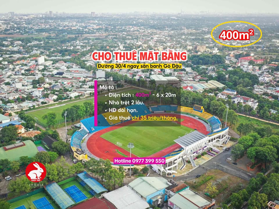 Cho thuê mặt bằng 30/4, Thủ Dầu Một 400m² - Phù hợp kinh doanh đa dạng!