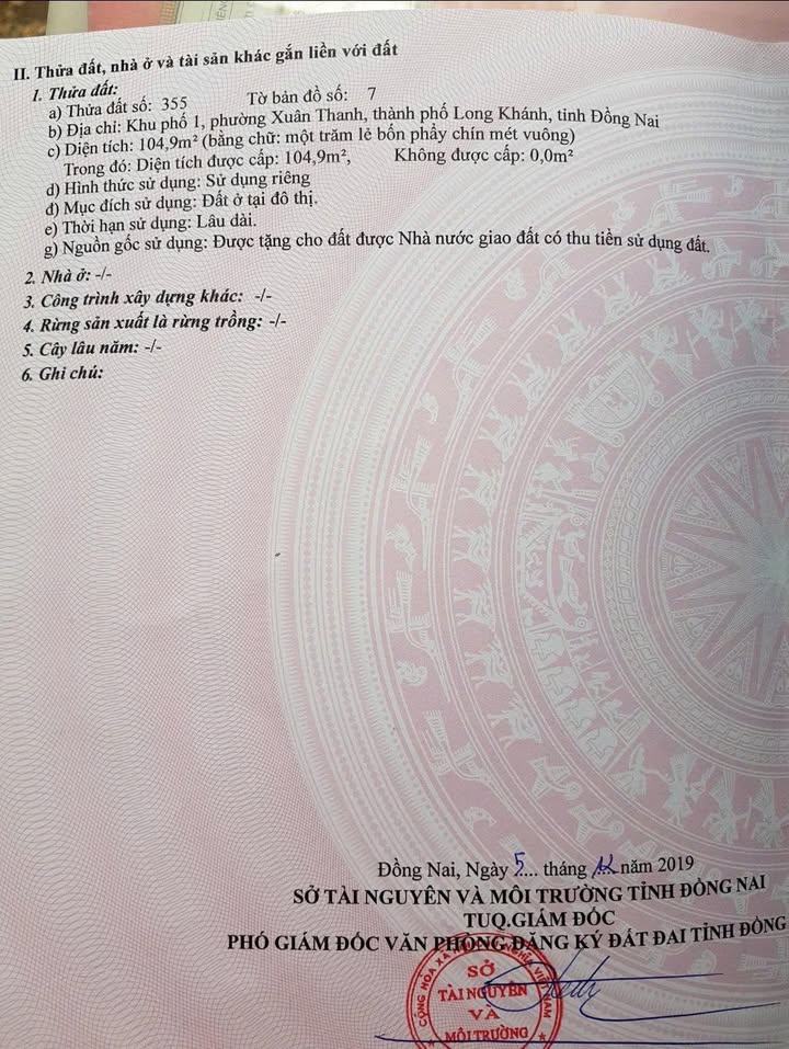Đất nền Xuân Thanh 100m² giá 2.15 tỷ - Chính chủ bán gấp!